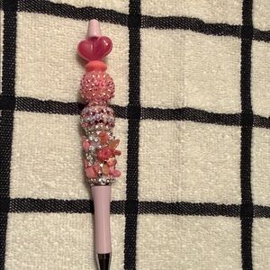 Charming Pink Beaded Pen for Creative Expression